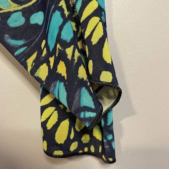 Yitty by Lizzo Mesh Me Smoothing High Waist Legging in Bright Ass Blue Buttafly - Picture 10 of 15